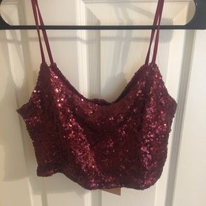 sparkly crop top